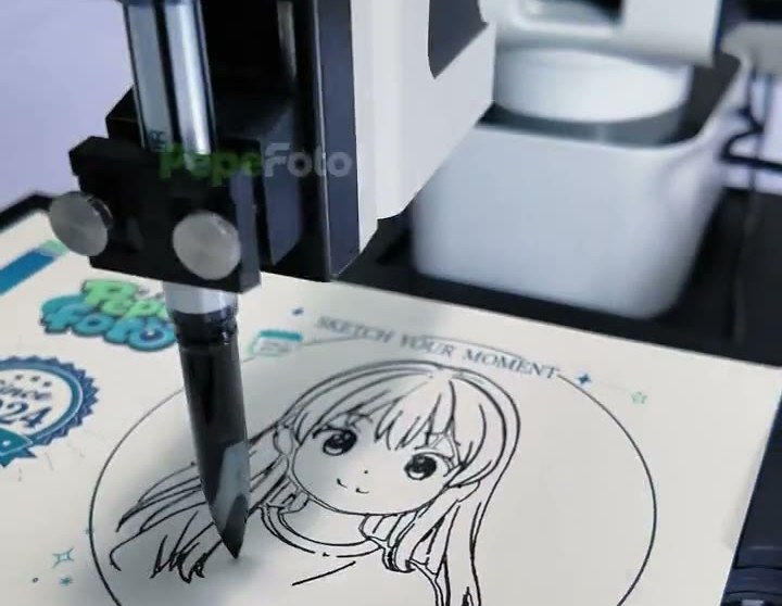 机械臂现场落笔绘制 / The sketch arm drawing live